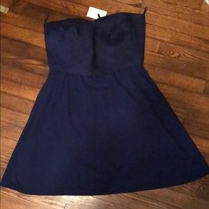 Navy blue strapless H&M dress